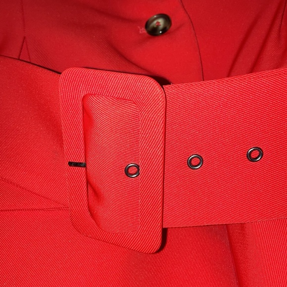 Orange top/dress suit/blazer jacket with waist belt. - Picture 2 of 3